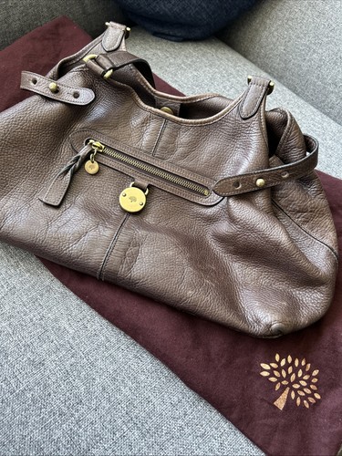 Genuine mulberry brown leather - brown,